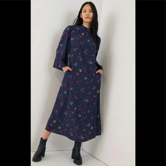 knee length dresses for ladies Angeleina Maxi Dress Blue Floral main image 0